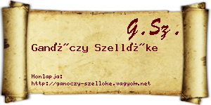 Ganóczy Szellőke névjegykártya